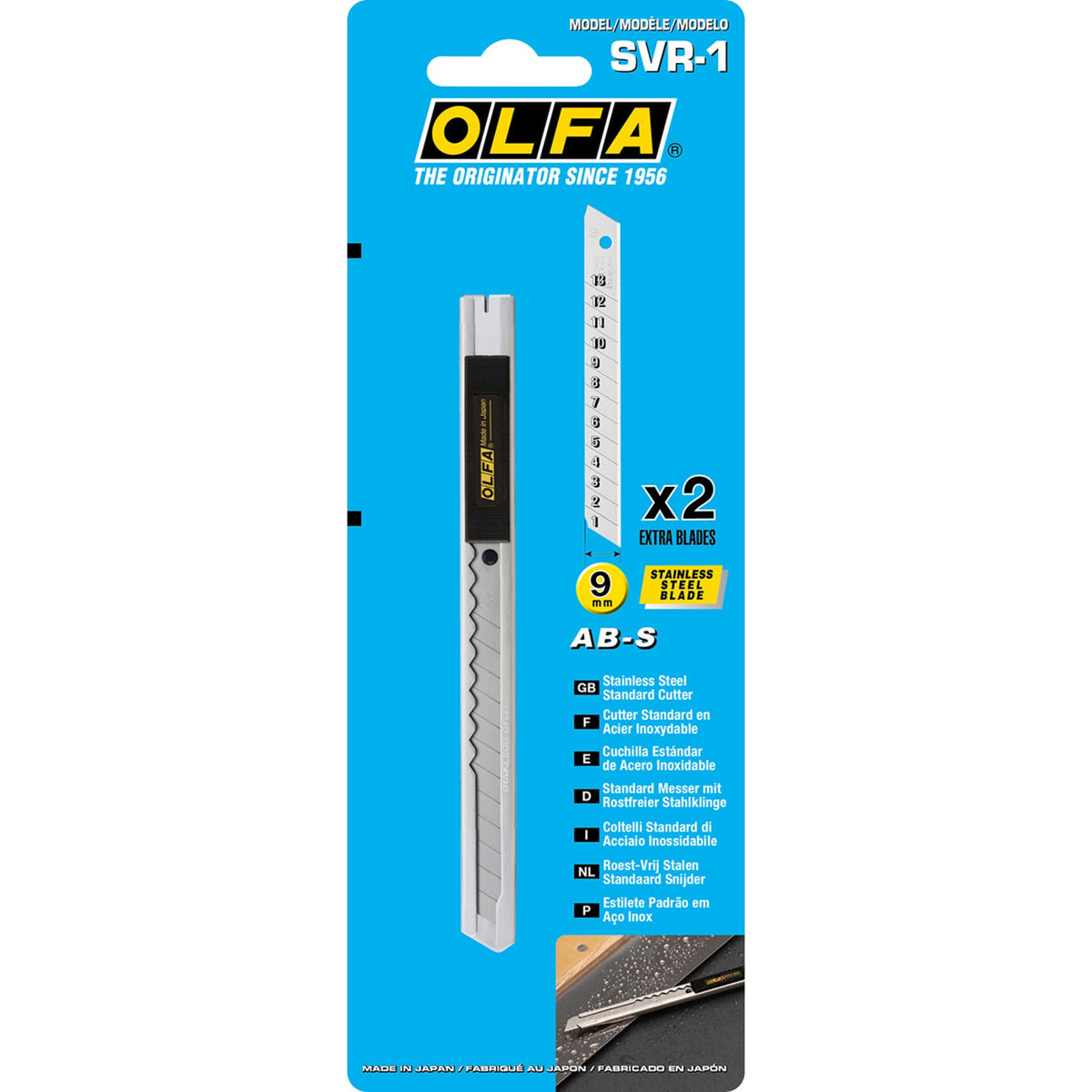 Olfa SVR-1 Bræk-af Kniv 9mm rustfri
