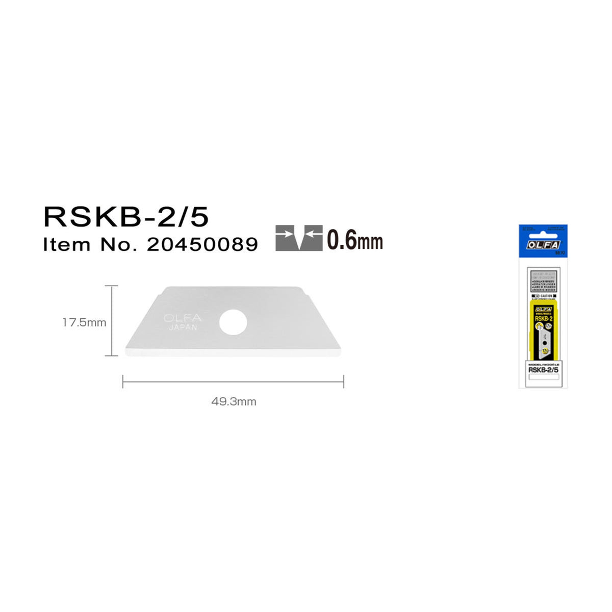 Olfa RSKB-2/5 Knivblade 5 stk/pk