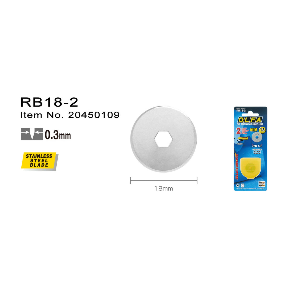 Olfa RB18-2 Rulleskær ø18mm