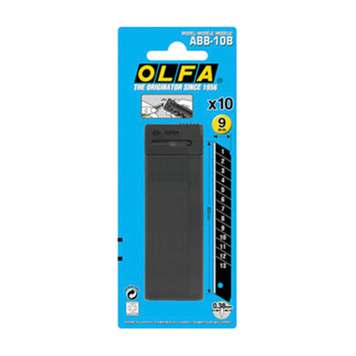 Olfa ABB-10B Bræk-af knivblade 9mm