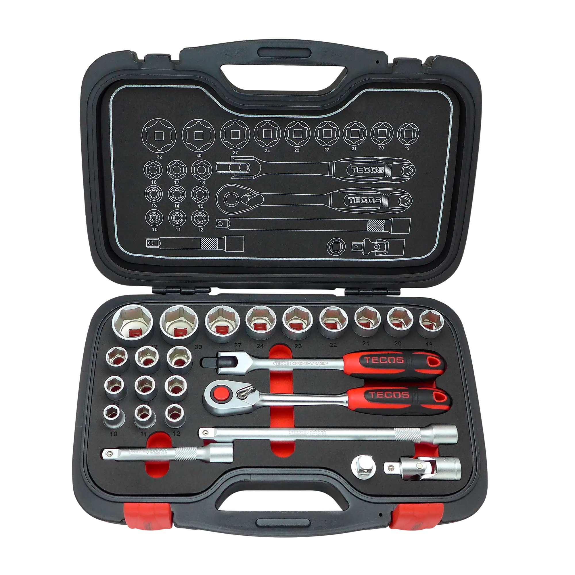 T-2024 Topnøglesæt 1/2" 24dl