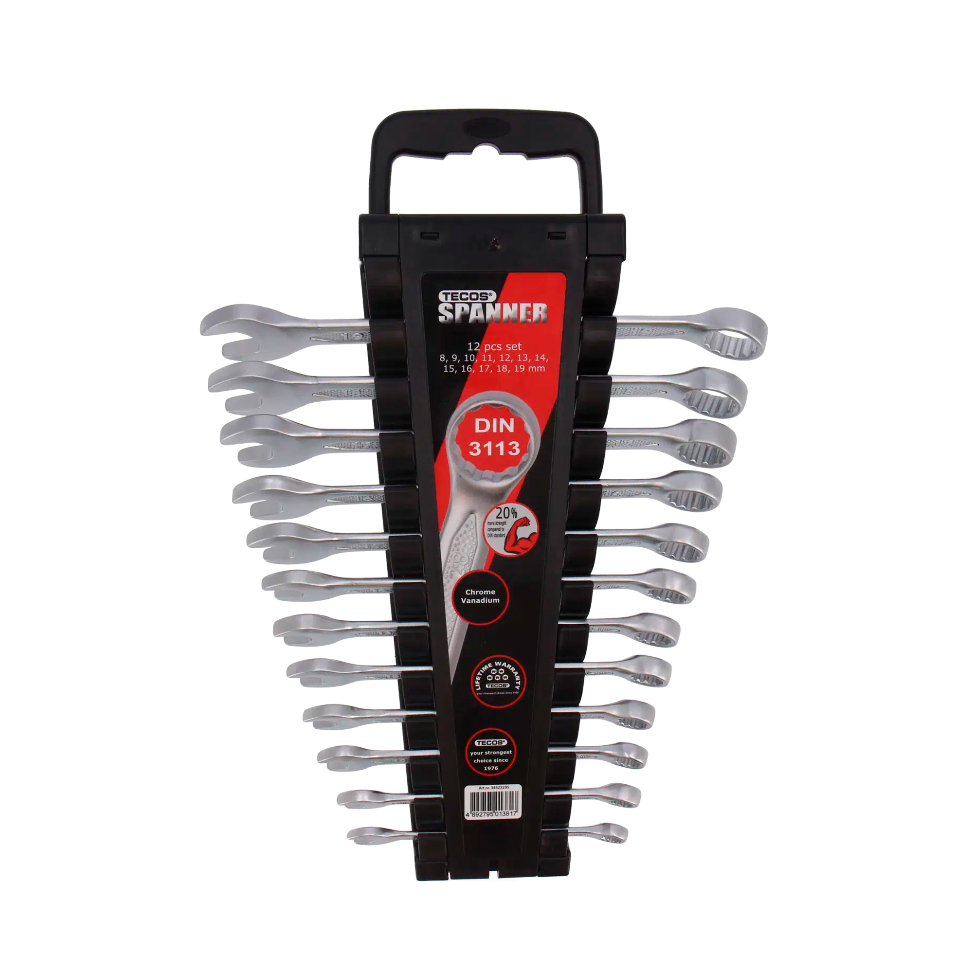 T-CW819 Ringgaffelnøglesæt – 12 dele (mm)