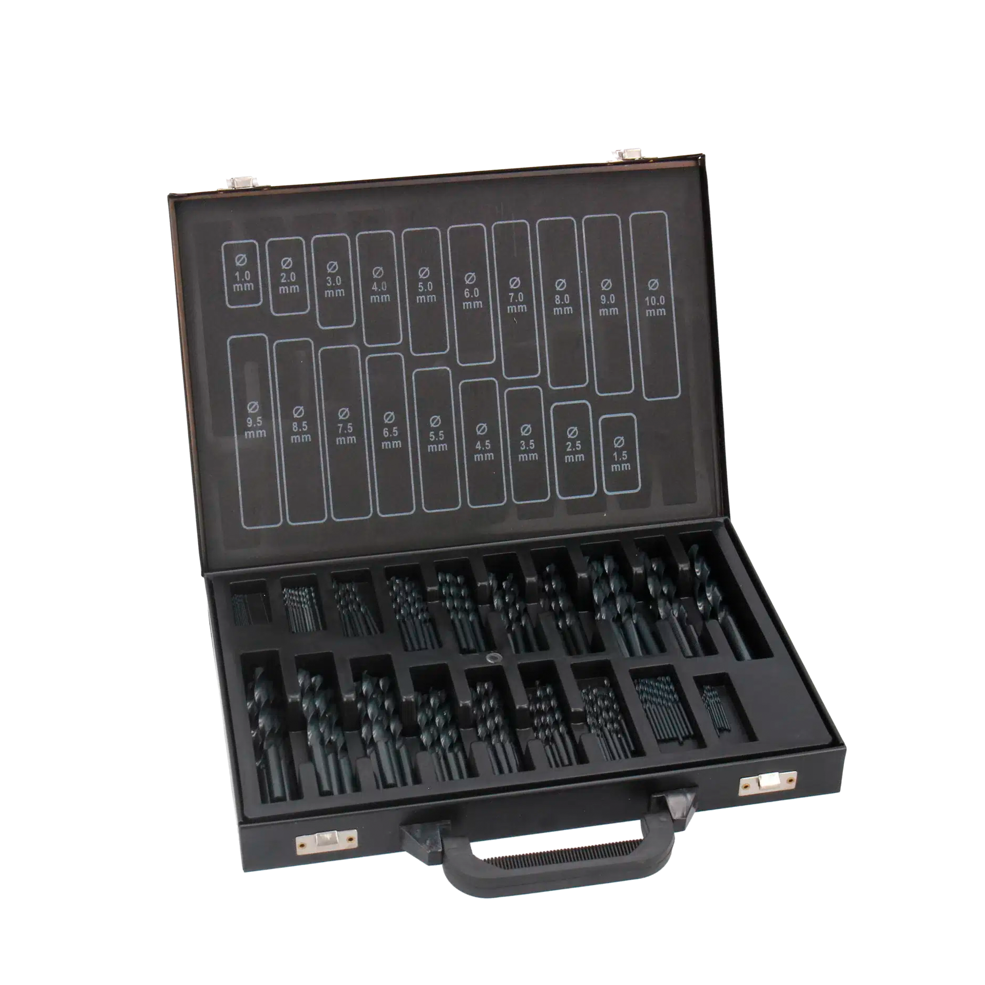 HSS-metalborsæt, 170 dele: 1 - 10 mm