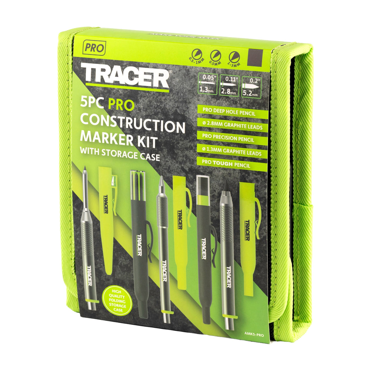 Tracer AMK5-PRO Pro Series markørsæt med magnetisk kasse - 5 dele