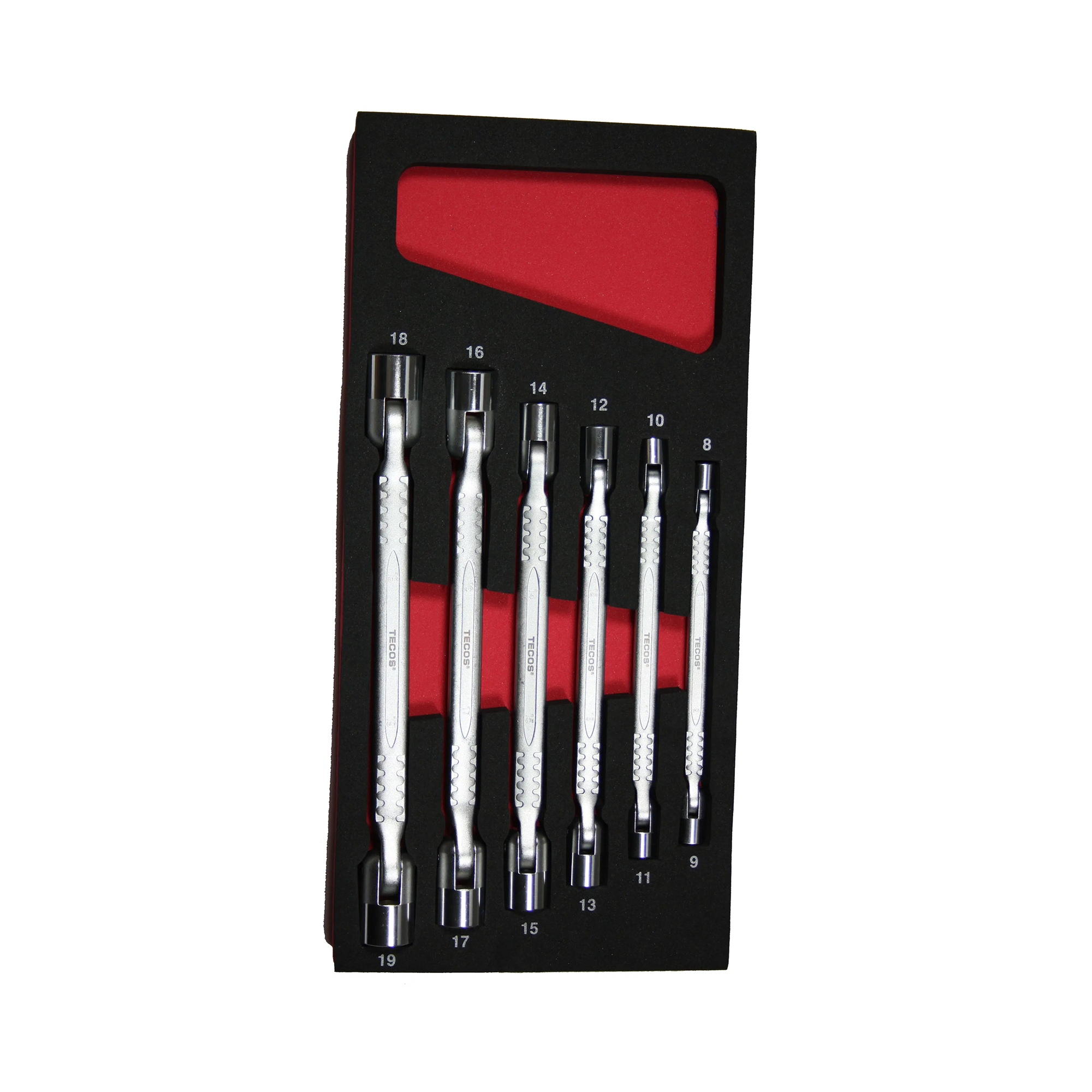 Tecos Lednøglesæt 8-19 mm - 6 dele