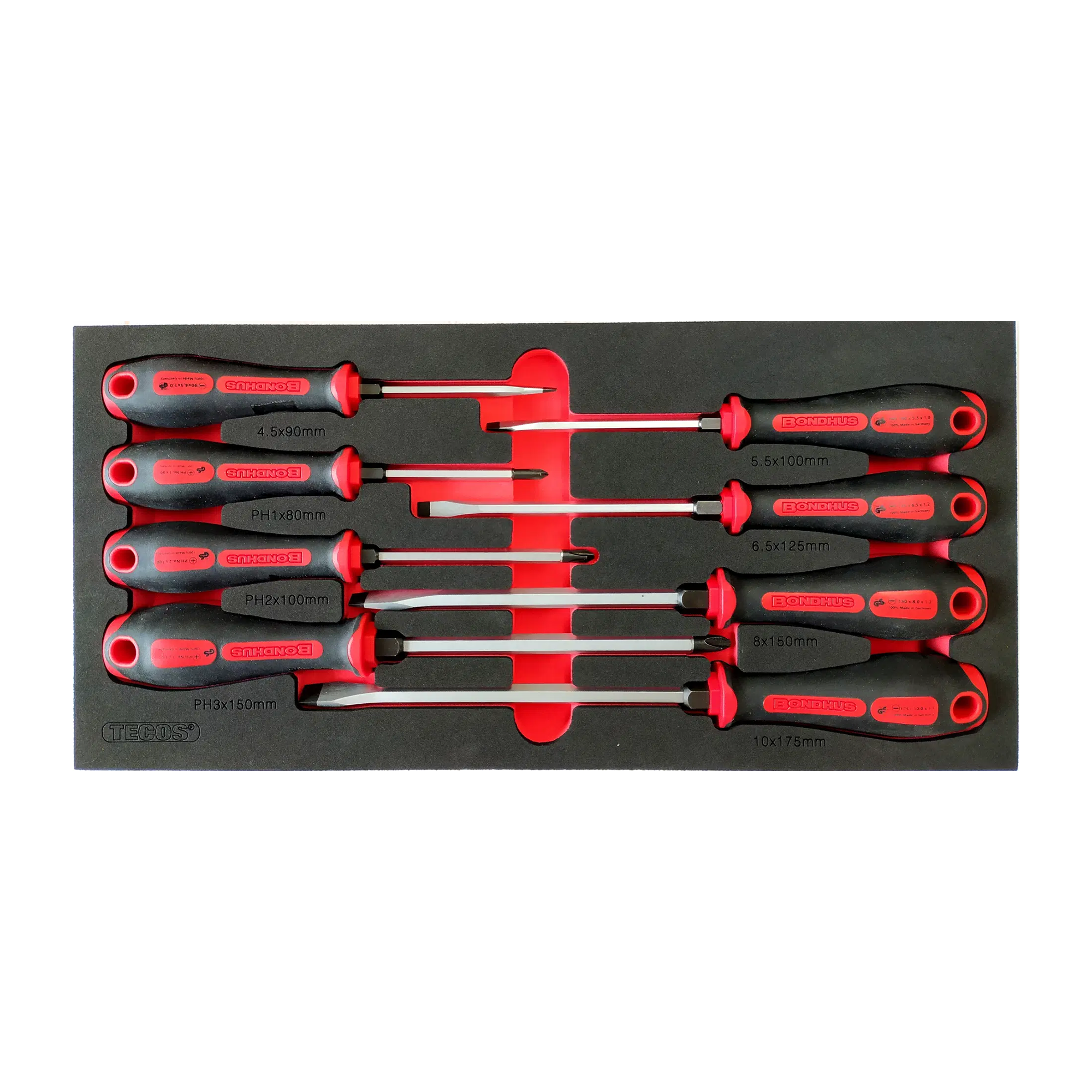 Tecos Slagskruetrækkersæt - 8 dele - Bondhus