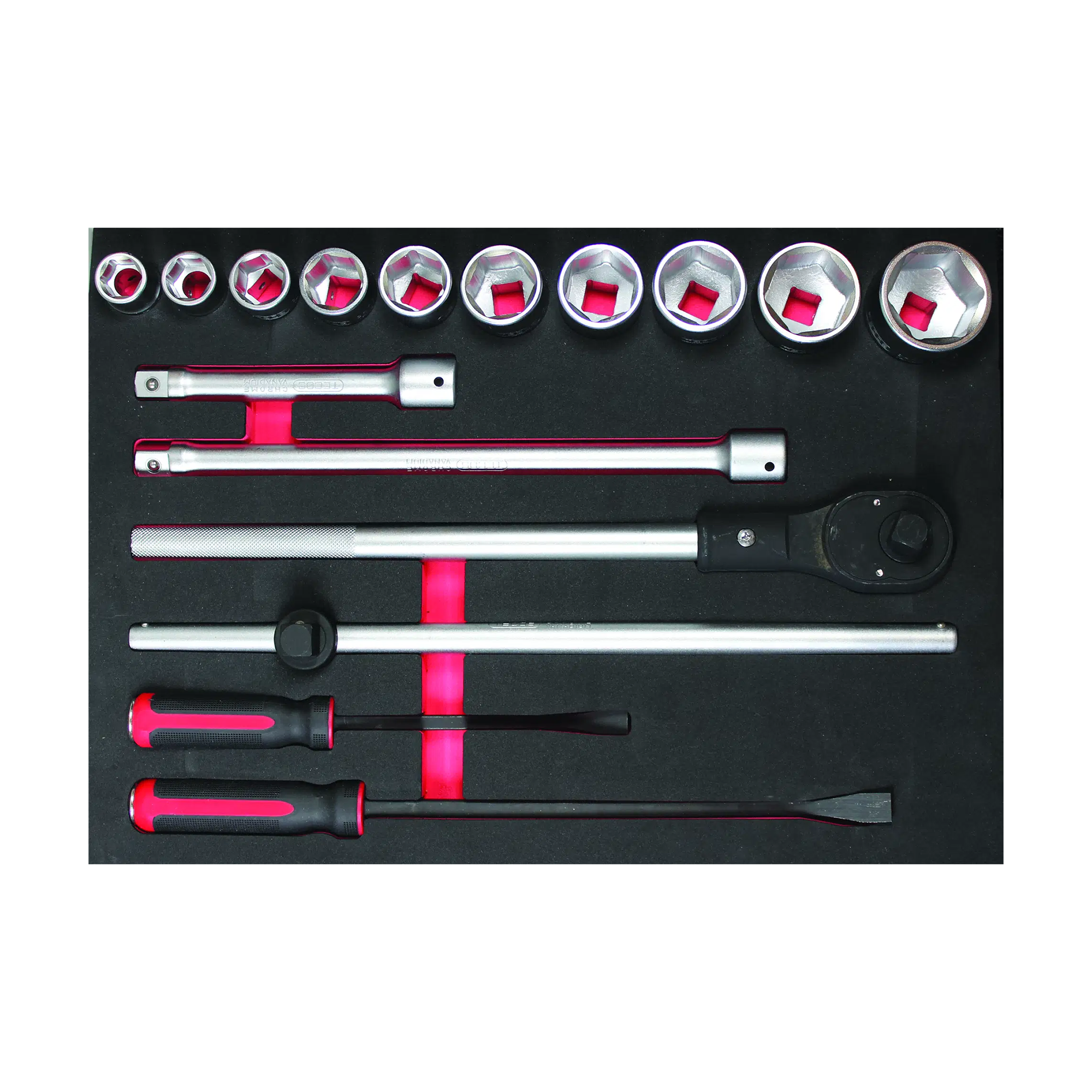 Tecos 3/4" Topnøglesæt 16 Dele