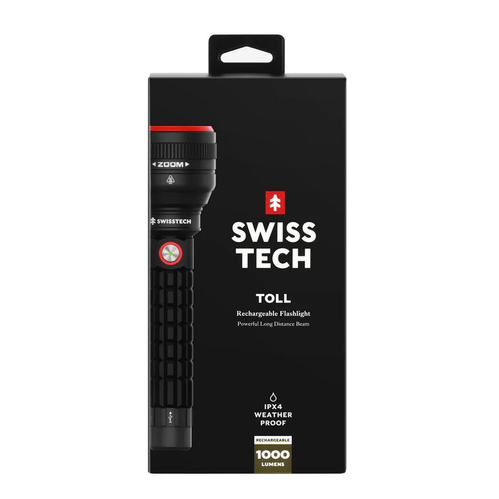 SwissTech Toll – 1000lm Genopladelig Lommelygte