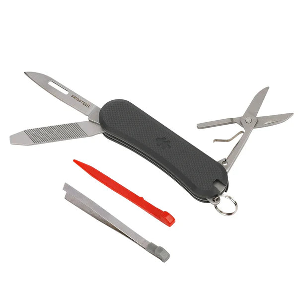 SwissTech Listig 7‑in‑1 Multitool – 7-i-1 Kompakt Multitool
