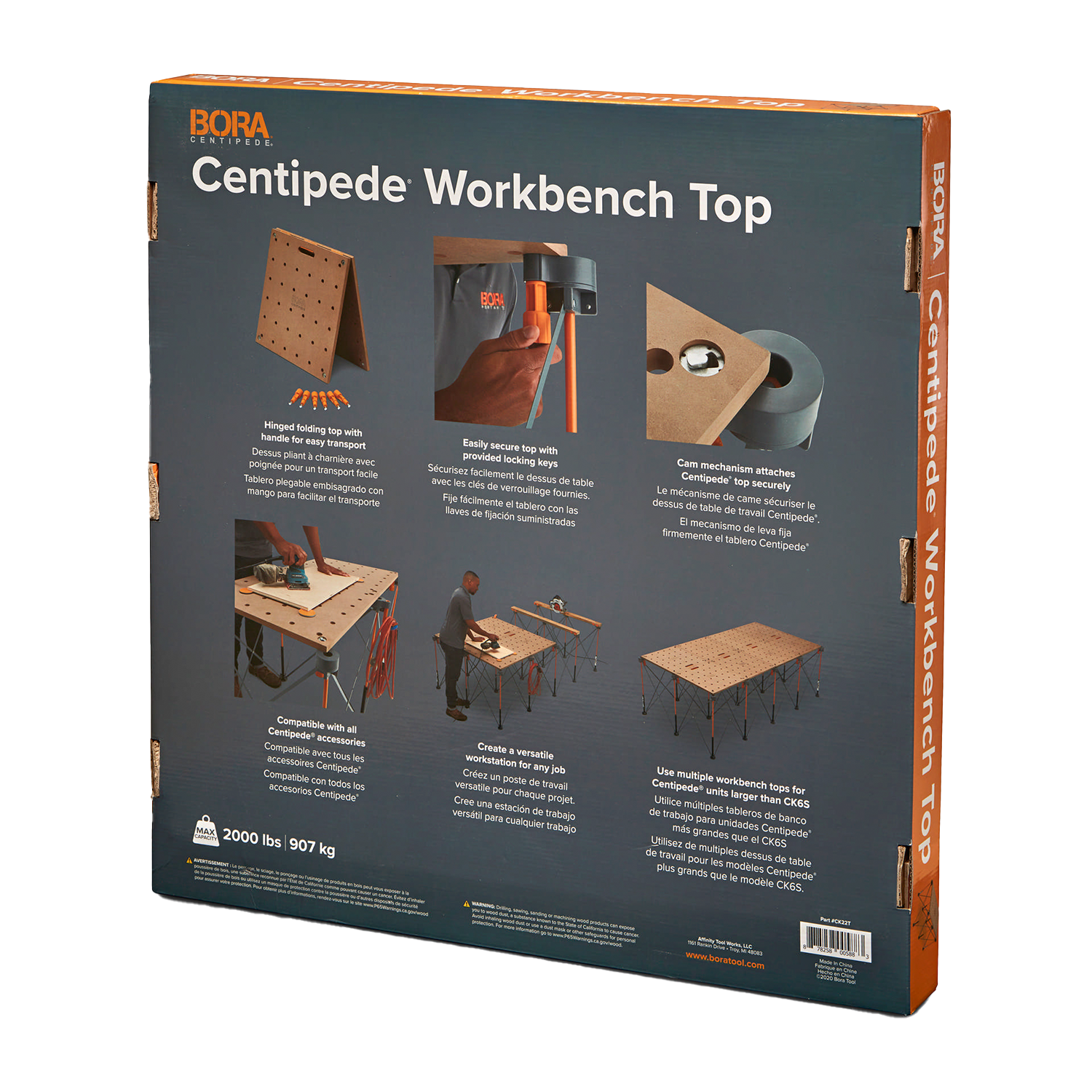 Centipede bordplade - par - 20 mm huller
