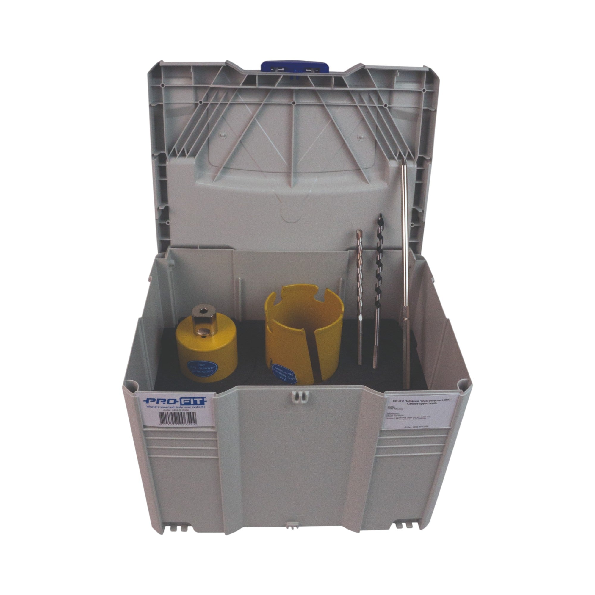 Profit Hulsavsæt MPL 86+105mm 5 dele, m/murbor og sneglebor ProFit