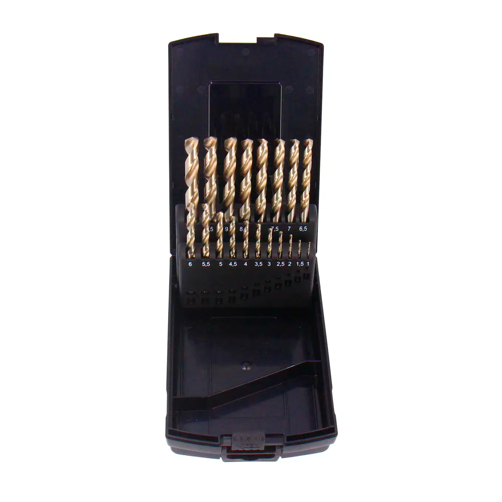 HSS Metalborsæt Cobalt 5% - 19 dele: 1 - 10 mm