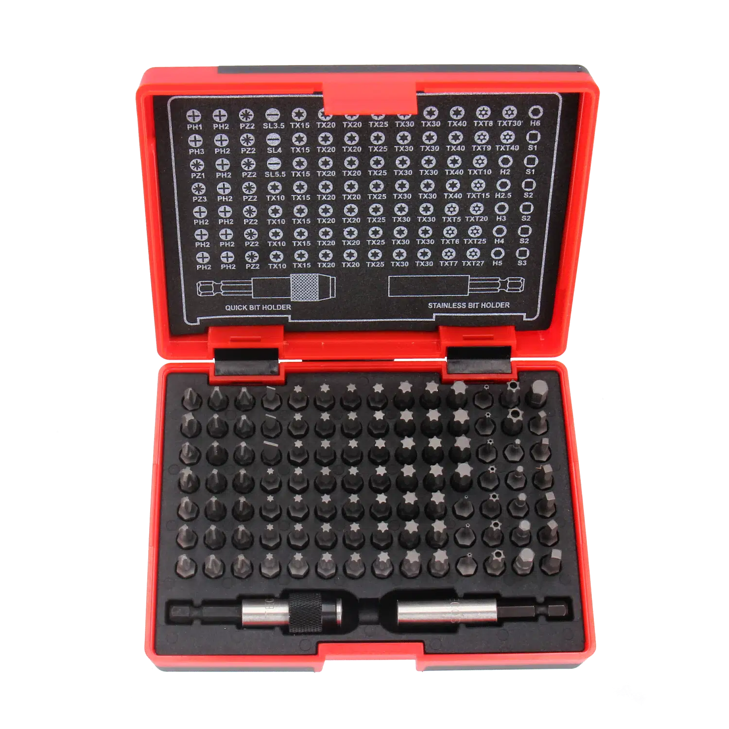 T-B100 Bitssæt, 1/4" - 100 dele