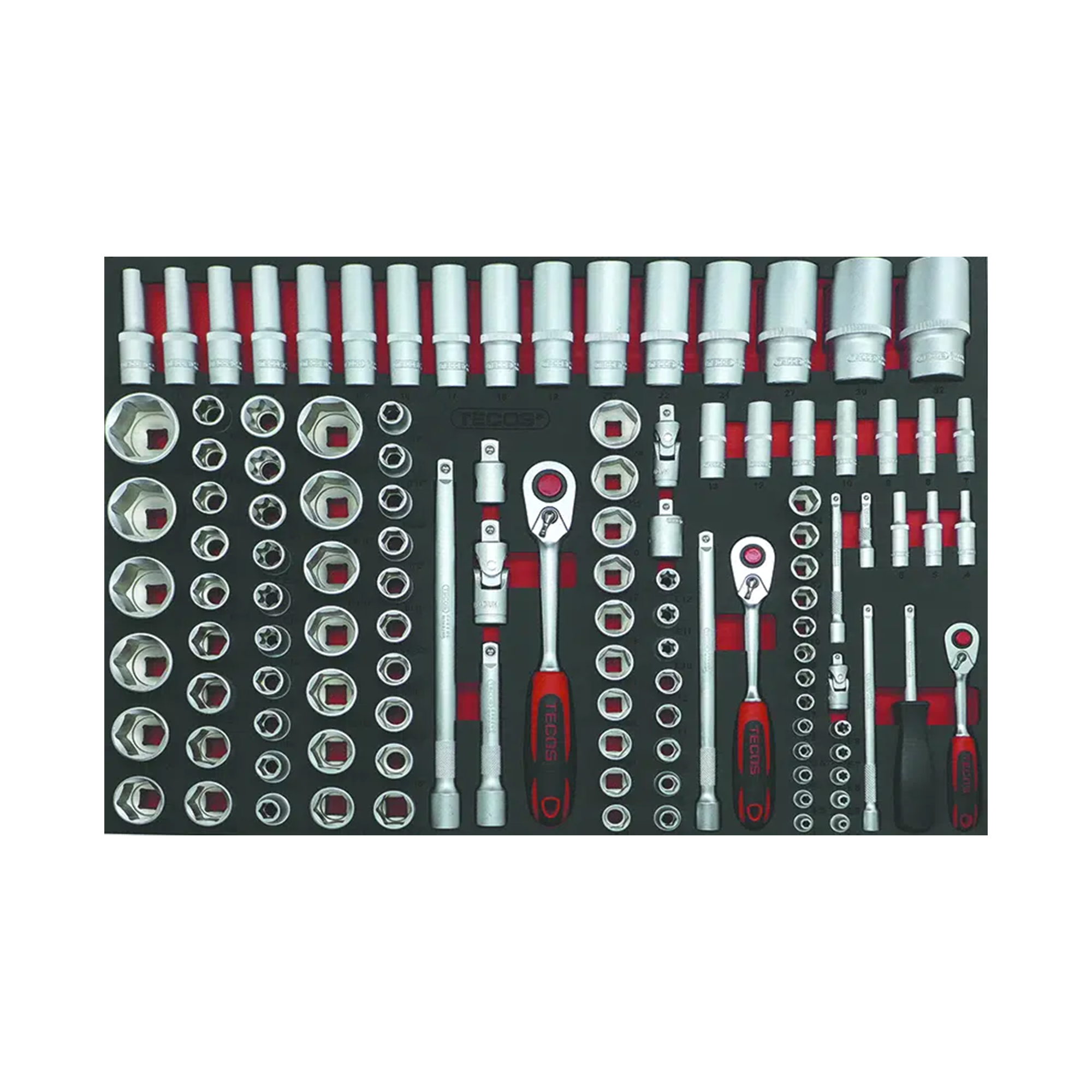 Tecos Topnøglesæt - 119 dele