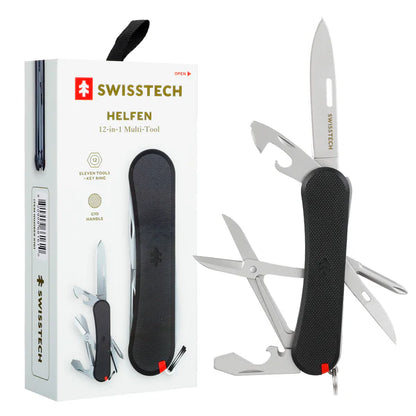 SwissTech Helfen 12-in-1 Multitool – 12-i-1 Alsidigt Multitool