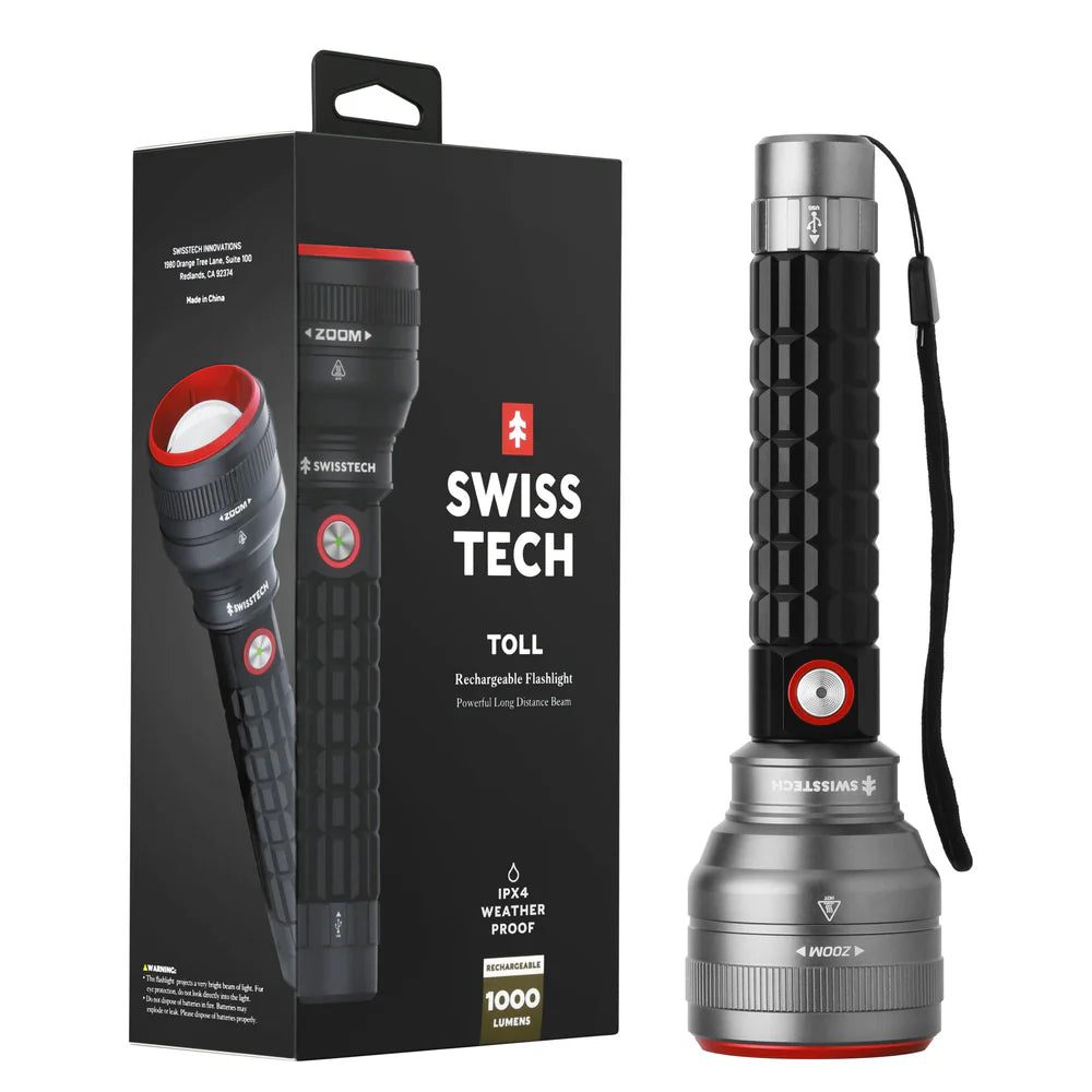 SwissTech Toll – 1000lm Genopladelig Lommelygte