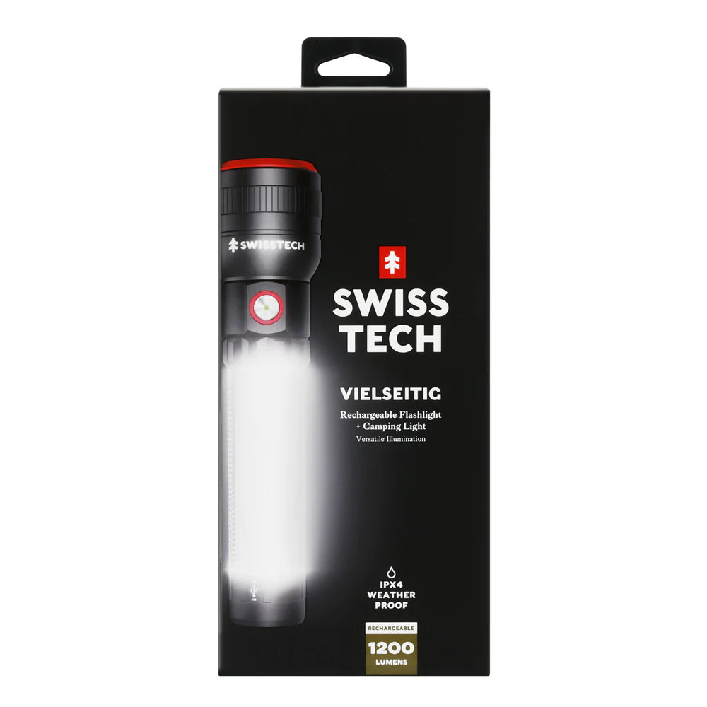 SwissTech Vielseitig – 1200lm Genopladelig Multilygte
